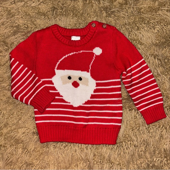 Holiday Time Other - Holiday Time Red and White Santa Sweater for Kids